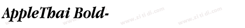 AppleThai Bold字体转换